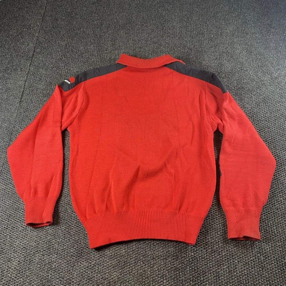 Vintage The North Face Extreme Red Quarter Zip Sweater Men M/L pouch 90s